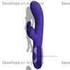 Vibrador con estimulador de clitoris, con 30 funciones y carga USB